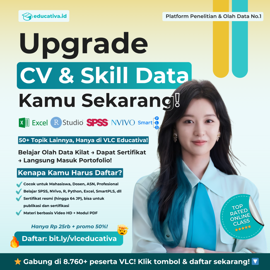 Akses Produk Digital "VLC Educativa": Tonton Rekaman Webinar, Belajar Olah Data dengan Berbagai Software PIlihan!